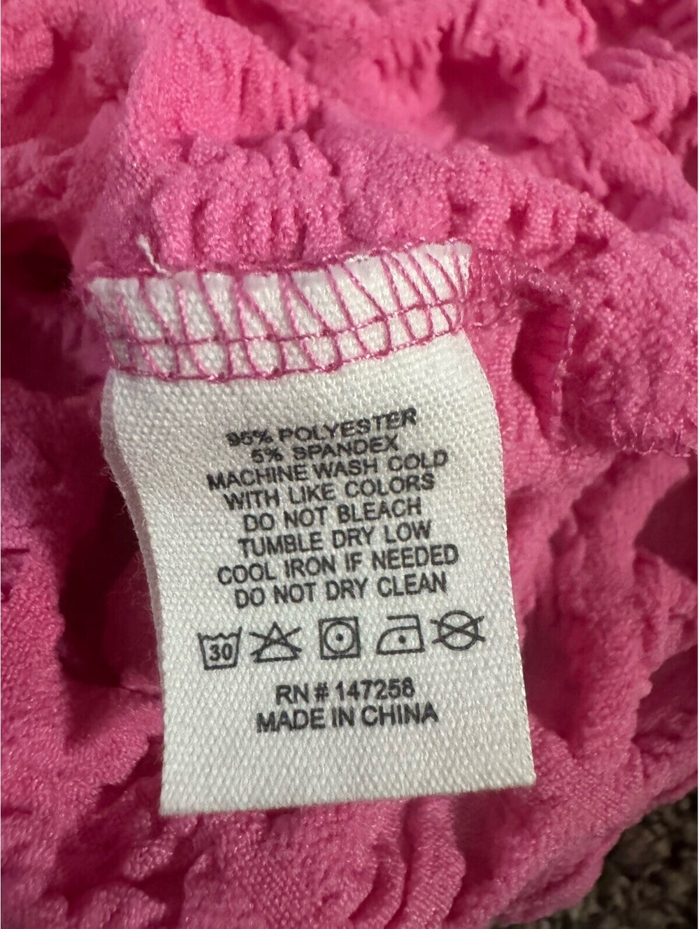 NWT Simply Southern Medium Hot Pink Textured Smocked Ruffle Tunic Top - Picture 7 of 7